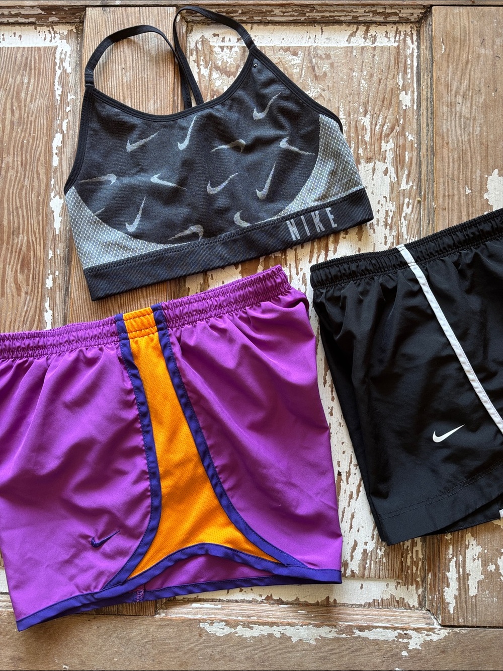 Nike girls size L - tempo shorts sports bra